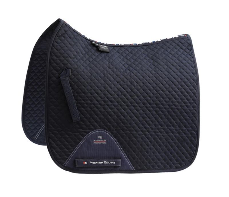 PE Pony Dressage Cotton Saddlecloth (Navy)